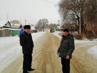 Вячеслав Доронин и Владимир Дмитриев проверили качество очистки дорог